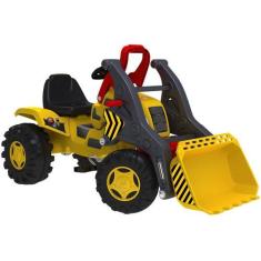 Imagem de Trator Infantila Pedal Emite Sons - Trator Escavadeira Bandeirante