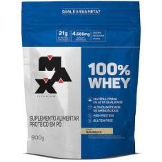 Imagem de 100% Whey Refil 900G Sabor Baunilha - Max Titanium