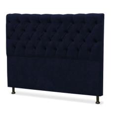 Imagem de Cabeceira Sofia 160 cm Cama Box Queen Quarto Estofado Decoração Montanaris Decor Suede  Marinho
