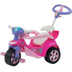 Triciclo Infantil Moto Uno Rosa Calesita 1 à 5 Anos