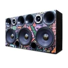 Imagem de Caixa Medio Grave 1200w Corneteira 3 Woofer 2 Driver Tweeter