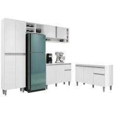 Imagem de Cozinha Compacta Vanessa E Balcão Gabinete Sem Tampo Tatiane 120cm Bra