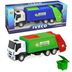 Imagem de Carrinho de Brinquedo Caminhão de Lixo Realista Abre Baú - 1 unidade