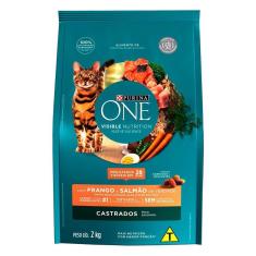 Imagem de Ração Seca Nestlé Purina One Frango e Salmão para Gatos Castrados - 2 Kg