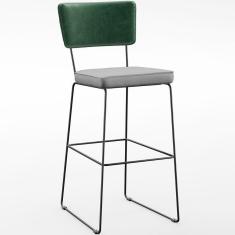 Imagem de Banqueta Alta Allana L02 Verde Musgo Cinza