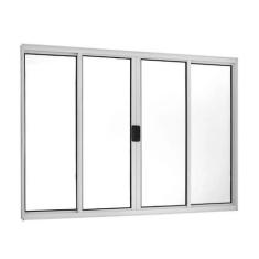 Imagem de Janela 4 Folhas Sem Grade Linha modular alumínio branco. - Prover esqu