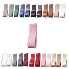 Imagem de Kit com 20 Puxadores Doken para Móveis Armário Guarda Roupa Gaveta Porta Baús Caixas Bandeja Cesto Tábua - Cor Textura de Couro…