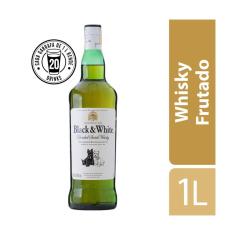 Imagem de Whisky Escocês Blended Black & White Garrafa 1 Litro