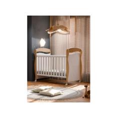 Imagem de Berço Junior Moveis Peroba Americano minicama MDF, Branco Amêndoa