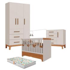 Imagem de Quarto de Bebê Pega Pega e Berço Americano Mini Cama com Gaveta Antone