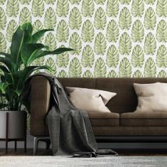 Imagem de Papel De Parede Adesivo Folhas Verde N07075 0,58X3,00M