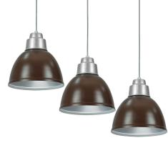Imagem de Kit 3 Lustres Pendentes Karina De Alumínio Tabaco