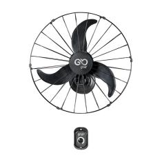 Imagem de Ventilador Oscilante de Parede 60cm Goar Metal Preto Bivolt