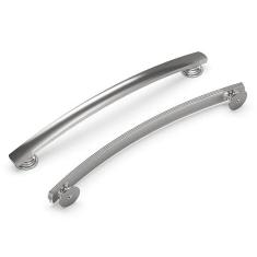 Imagem de Hickory Hardware Puxadores de armário de cozinha de núcleo sólido, puxadores de armário de luxo, ferragens para portas e gavetas de cômoda, orifício central de 192 mm, níquel acetinado, coleção