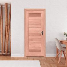 Imagem de Kit Porta De Madeira 213x84,5cm Batente 12cm Pe31 Esel Natural