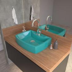 Imagem de Cuba RT50 C/Torneira Luxo+Válvula Click 7/8+Sifão Crom+Flex - Compace