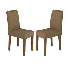 Imagem de Kit Com 2 Cadeiras Para Sala De Jantar Amanda Imbuia Marrom VL02 New Ceval