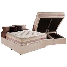 Imagem de Cama Box Baú Casal Bipartida + Colchão Herval Tower Molas Maxspring  1