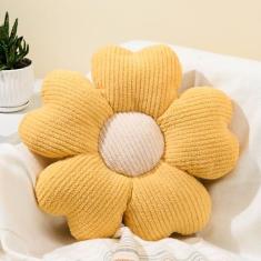 Imagem de Sioloc Almofada de flor, almofada em forma de flor, almofada de chão de flor, almofada de assento, almofada de flor fofa, almofada estética como decoração de quarto, almofadas decorativas para cama de