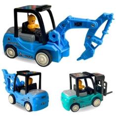 Imagem de Europio - Carrinho De Brinquedo Construção Miniatura Infantil Fricção -