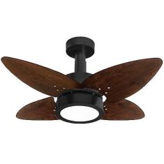 Imagem de Ventilador de Teto Aspen LED 6000k Venti-Delta Preto 4Pás Imbuia 220V