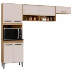 Imagem de Armário De Cozinha Maite 7 Portas Poquema Damasco Off White - Estrela