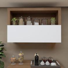 Imagem de Armário Aéreo para Cozinha 120cm Carvalho/Branco