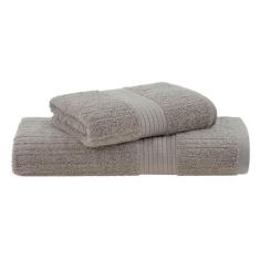 Imagem de Jogo de Toalhas Buddemeyer Fio Penteado Canelado Gigante Bege 2 Peças