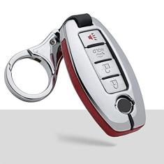 Imagem de TPHJRM Capa da chave do carro em liga de zinco, apto para Infiniti Nissan Qashqai J11 Juke X-Trail Botões Flip Shell Remote