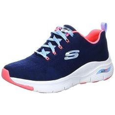 Imagem de Skechers Women's Arch FIT Sneaker, NVY Knit/Htpnk Trim
