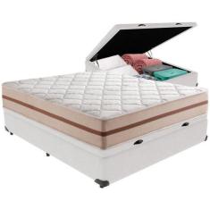 Imagem de Cama Box Baú e Colchão Classic 26 cm Molas ensacadas Casal Anjos,  Bra