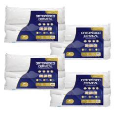 Imagem de Kit 4 Travesseiros Formato Cervical Dobravél - Fibrasca