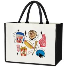 Imagem de Yuansail Sacola de lona, bolsa de presente personalizada para amigas, bolsa de compras, bolsa de ombro reutilizável - A, Multicor, One Size