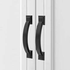 Imagem de Asidrama Pacote com 20 puxadores de armário de cozinha preto fosco de 76 mm, puxadores de armário de cozinha para puxadores de gaveta de armário