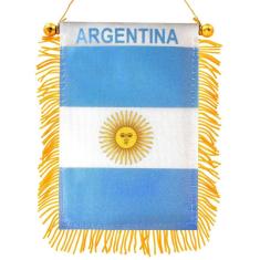 Imagem de Janela Fringy Flag Anley Argentina suspensa de 10 x 15 cm com sucção