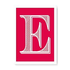 Imagem de Arte Maníacos Quadro Decorativo Letra E Love - 23x16,25cm (Moldura caixa em laca )