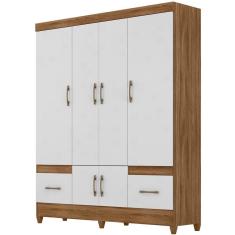Imagem de Guarda Roupa Casal 6 Portas 9120 Naturale Branco Moval Naturale Branco