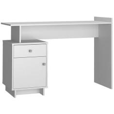 Imagem de Escrivaninha Mesa Escritorio 1 Porta e 1 Gaveta B33 Branco NOVAM