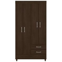 Imagem de Guarda Roupa Solteiro 04 Portas 42860 Ebano Demobile Ebano