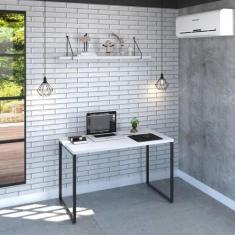 Imagem de Escrivaninha De Escritório Estilo Industrial 1,20M, Em Aço/Mdf - Lenna