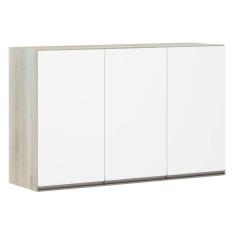 Imagem de Armário Para Cozinha 120cm 3 Portas Legno Crema C/Branco
