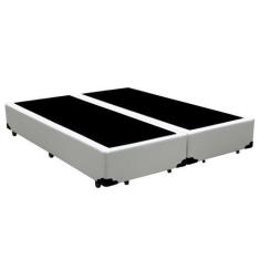 Imagem de Cama Box Queen Bipartido Starflex Sintético Branco 158X198x42