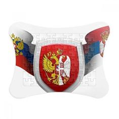 Imagem de Moldura de quebra-cabeça Serbia National Emblem Country Decoração de imagem Enfeite de jogo de quebra-cabeça