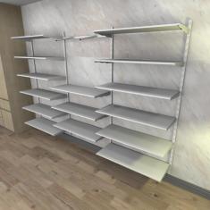 Imagem de Kit Para Closet Com 52 Peças Regulável 300x200 Cm Cor Branco