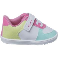 Imagem de Tênis Infantil Menina Multicolor com Recortes Coloridos Neném-Feminino