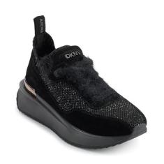 Imagem de DKNY Tênis feminino Aveline com cadarço, Preto, 38