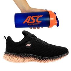 Imagem de Kit Tênis Esportivo Para Treino E Academia Feminino Preto E Coquetelei