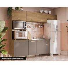 Imagem de Cozinha Completa Compacta L780A Nogueira/Fendi - Kappesberg