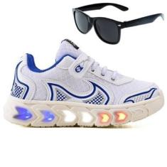 Imagem de Tenis Infantil De Led Casual Jogger Meninos Escolar Basico + Oculos-Masculino