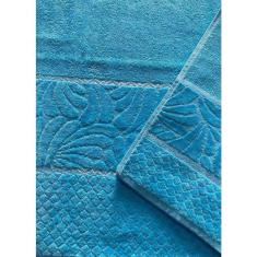 Imagem de Kit De Toalha De Banho E Rosto Azul